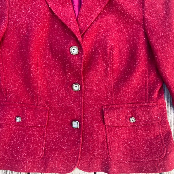 Vintage L.L. Bean Red Tweed Blazer – Size Medium - Picture 10 of 10